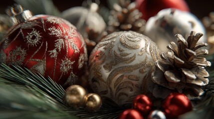 Wall Mural - christmas decoration no logos no brands ar 169