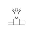 © koyimah - winner icon outline editable stroke line drawing eps.