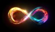© Sabir - Infinity symbol with vibrant, swirling, multicolored energy