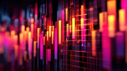 Wall Mural - abstract colorful digital background with vibrant vertical bars creating a dynamic visual effect