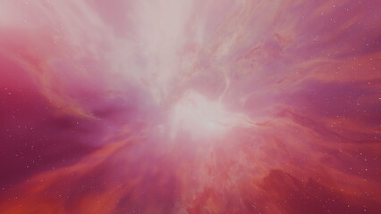 Wall Mural - stunning nebula explodes with vibrant colors in outer space, featuring swirling gases and distant stars against a dark backdrop. scene captures the beauty of the cosmos. 3d render