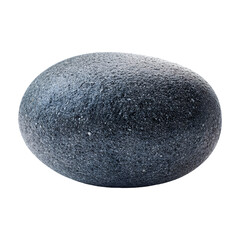 Close up of a textured oval shaped object with a speckled surface isolated on transparent background