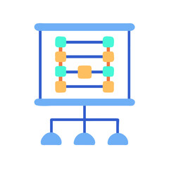 Flat design illustration of a business presentation board concept