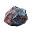 © Keisa - Close-up of a rounded rock, displaying a mix of muted colors like rust, grey, and hints of blue.  Its surface has visible texture and variations in tone
