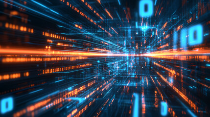 Digital Data Stream in a Futuristic Network