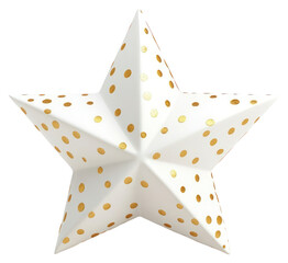 Wall Mural - png cute white gold dot star illustration festive modern.