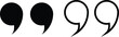 © WaQar - Quotation mark icon set, quote symbols collection in solid and outline style, typography punctuation vector for design, publishing, books, blogs, posters, social media, and branding