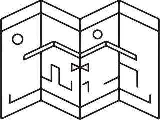 Abstract geometric origami building design, minimalist lines, clean modern architectural concept