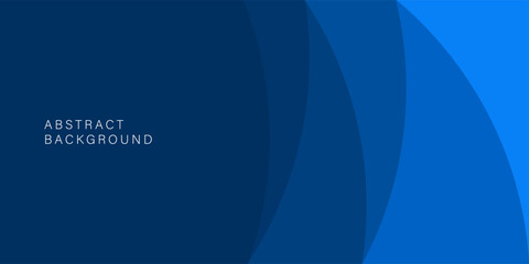 Wall Mural - Circle blue abstract background. Modern dynamic design with with circle overlapping in shades of blue. Ideal for digital art, presentations, cover, poster, banner, and creative graphics