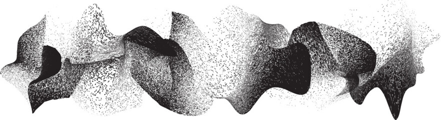 Wall Mural - sprayed black spiral line .graffiti art design . noise dispersion grungy wavy logo . spray effect .g