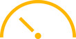 © M-KOS - Orange semicircle gauge with left needle icon
