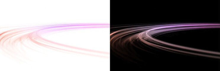 Line colored light vector abstract effect curve flows into luminous beam laser streak motion trail, glowing stripes ray dynamic blur, bright futuristic speed pattern with energy waves.