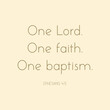 © Malvi - One Lord One Faith One Baptism Ephesians 4 5 Bible Verse on pink background