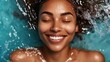 © Kundy - Smiling Woman Relaxing in Bathtub, Spa & Skincare Lifestyle Aesthetics Material