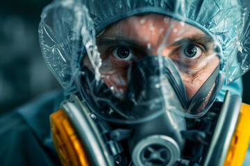 Wall Mural - Image of cosmonaut in a protective spacesuit made generative AI