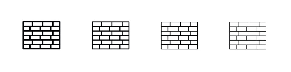 Wall icons. line strokes simple icons