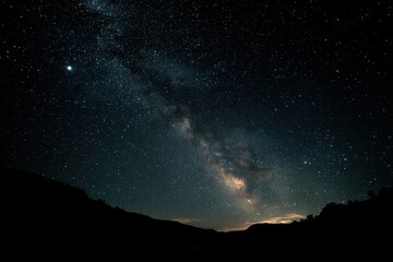 Wall Mural - Stars Utah. Spectacular Long Exposure Shot of the Milky Way and Galactic Stars in Kanab, Utah