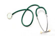 © kaliel - Medical stethoscope arranged for auscultation practice isolated on white background