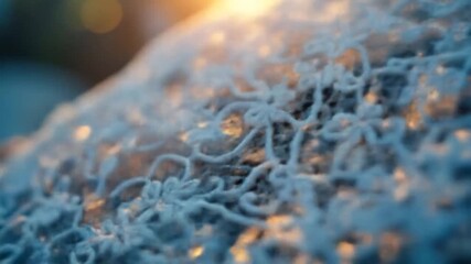 Detailing Lace Textile with Sunlight Close Up Abstract