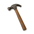 © Rebro - Claw hammer with wooden handle and steel head, transparent background