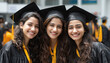© Niks Ads - group of young indian graduates students wearing robe