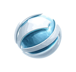 Wall Mural - Abstract futuristic sphere graphic