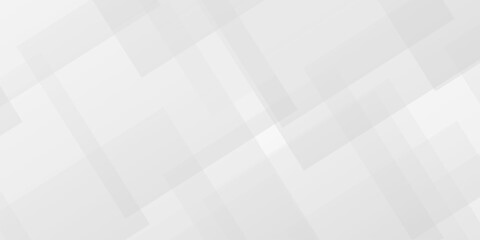 Wall Mural - abstract white and gray overlap triangle geometric technology design. minimal rectangle randomly arr