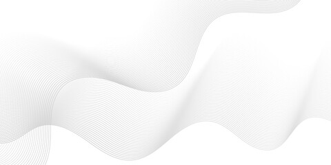 Wall Mural - vector wave digital white and gray blend futuristic technology flow tech transparent line stripe ene