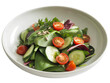 © MdMojnu - Healthy Green Salad in White Bowl with White Background isolated on a transparent background