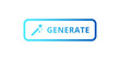 © Oleksii Bezrodnii - A blue button featuring the word generate alongside a small magic wand icon symbolizing creativity.