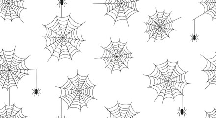 Spiderweb pattern halloween spooky spider web arachnid fear creepy design scary
