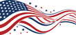© Graphics store  - Abstract wavy american flag design with stars festive patriotic banner background vector