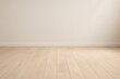 © Sadek_Collections - Empty room with light wooden floor and beige wall, perspective view, clean interior space, natural light, minimalist design, architectural background, copy space
