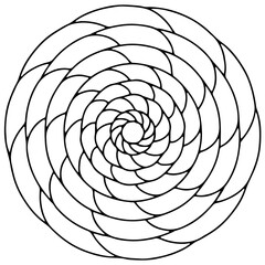 abstract spiral mandala design