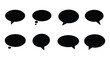 © Kuntol02 - Black speech bubbles on a white background for communication and dialogue