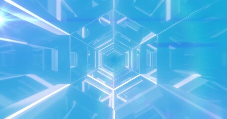 Wall Mural - animation of pattern moving on seamless loop on blue background