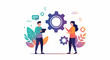 © Elif Taran - Teamwork and Workflow Collaboration with Gears Illustration