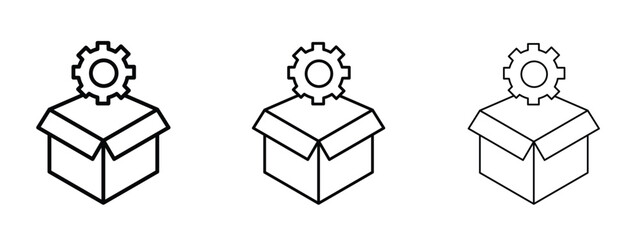 Product development icon in outline stroke style symbol.