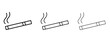 © Zrobac - Cigarette icon in outline stroke style symbol.