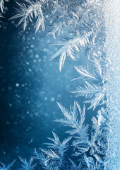 Wall Mural - Frost background with Copy Space