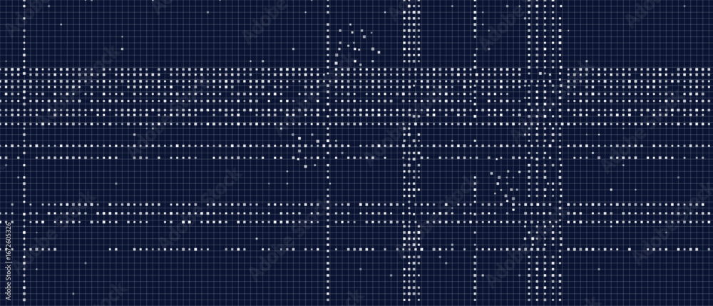 Futuristic digital vector tech background with complex grid and dot ...