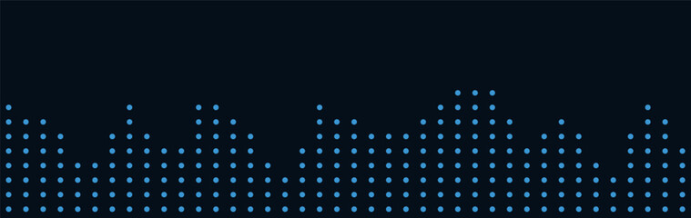 Dynamic vector tech background with blue dot pattern on dark theme.