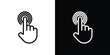 © Zrobac - finger tap icon logo concept in strokes