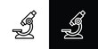 © Zrobac - Microscope icon logo concept in strokes