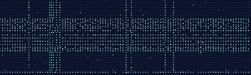 Abstract digital matrix: futuristic vector tech background in blue tones.