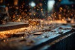© Aliff - Sparks fly from wood being worked on