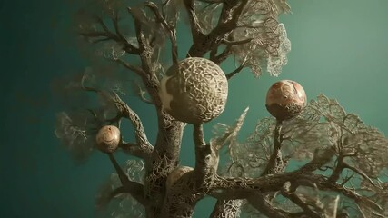 Artistic lace tree illustration