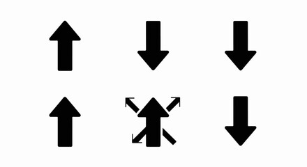 Arrows direction navigation pointer sign symbol guide up down forward backward move