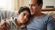 © Yash - Father and teenage son sharing close emotional moment