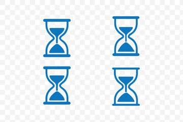 Wall Mural - Hourglass icon set. Sandglass symbol, logo. Reload hourglass timer icon . Vector illustration